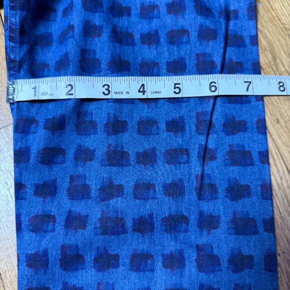 Ledbury Mens Blue Artistic Pattern Long Sleeve Button Down Shirt Size 15.5 - Picture 8 of 8